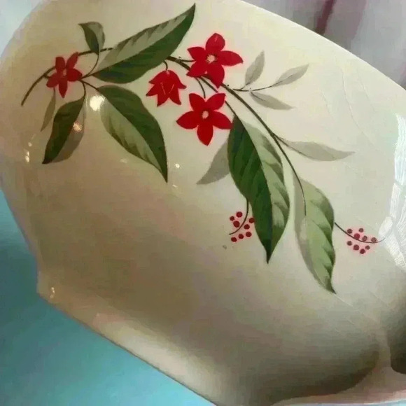 Vintage Universal Cambridge Woodvine Flower Ceramic Kitchen Floral Mixing Bowl - Picture 7 of 8